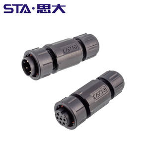 Steckverbinder Adapter Schwarz LED-Bildschirm Kunststoff Steckverbinder 2A 5A 10A Bajonett 20 Stück Buchse Stecker 2 3 4 5 6 Adern Kabel DIY Wasserdicht - Product Image 1