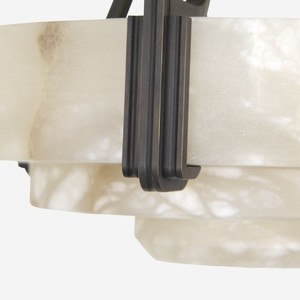 Alabaster Lang Rectangle Pendant <b>Light</b> <b>Led</b> E27 Gold Body For Villa Living Room - Product Image 5