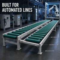 Ligne de production de convoyeurs à rouleaux industriels pour l'usine d'assemblage d'ordinateurs, manutention et emballage de produits