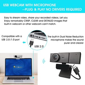 VIDEW <span class=keywords><strong>Camera</strong></span> <span class=keywords><strong>Web</strong></span> 4K Ultra Hd Cho Máy Tính Xách Tay Máy Tính Để Bàn Webcam WEBCAM Gọi Video Webcam 4K - Product Image 4