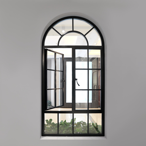 Hiện đại nhiệt bị hỏng kính thép cong cửa sổ với phần cứng bằng đồng - Product Image 3