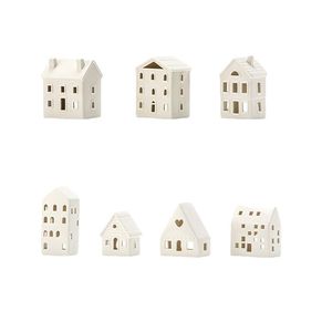 Lanterne décorative de Noël en céramique blanche ajourée de style européen, porte-bougie en <span class=keywords><strong>porcelaine</strong></span>, ornement de bureau festif et ambiance festive - Product Image 6
