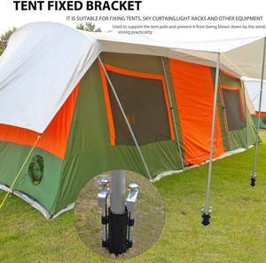 Supports de fixation portables en aluminium TA2073 pour tente de camping, support de poteau en aluminium pour tente, <span class=keywords><strong>fixateur</strong></span> de poteau de auvent de camping - Product Image 5