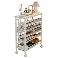 Nouveau 2024, métal avec roulettes, rotation à 360°, blanc, canapé d'angle pour salon, étagère de rangement, bureau d'étude pour enfants, bibliothèque latérale