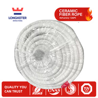 Cordon torsadé en fibre céramique LKT, épaisseur 4-50 mm, isolation thermique, conductivité thermique 0,04, température de fonctionnement 1050°C