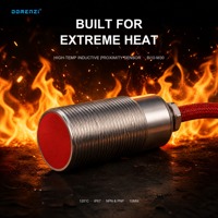 Capteur de proximité inductif résistant à la chaleur Domenzi M30, sortie NPN NO, 10 mm, IP67, 120°C, pour utilisation en fonderie et en four