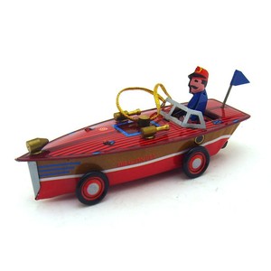 Ornement de bateau en métal coloré de qualité supérieure, cadeau de vacances, décoration nostalgique, jouet flottant, accessoire de jeu, décoration intérieure - Product Image 1