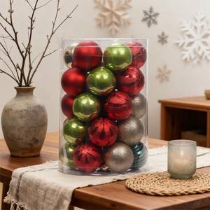 SHUANGYUAN Hochwertige Weihnachtsbaum-Ornamente Anhänger Dekorationen Weihnachtskugel-Set Christbaumkugeln - Product Image 5