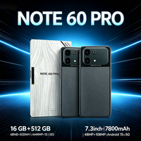 Nuevo Diseño Note 60 Pro 6.8" 144Hz AMOLED 6800mAh 90W Carga Rápida 5G Versión Global Teléfono Inteligente con Cámara y Video