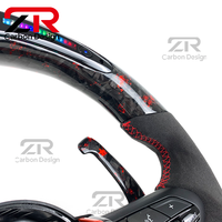 Volant de course en fibre de carbone forgée avec LED RPM pour BMW F30 F10 F15 F16 F06 F32 F26 F25 E46 E36 Accessoires intérieurs de voiture de course