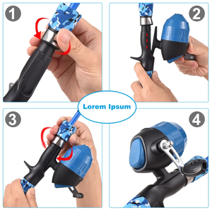 Caña de pescar telescópica en roca, alimentador de carpa con mosca Spincast de 1,2 m/1,5 m, fibra de carbono, Mini viaje, caña de pescar con mosca ultraligera, <span class=keywords><strong>Pesca</strong></span> - Product Image 4