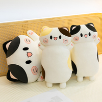Peluche chat en forme de fromage, mignonne et grande, rembourrée en coton PP, pour câliner et dormir, cadeau d'anniversaire pour enfants, 50/70/90cm