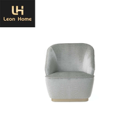 Fauteuil simple postmoderne fauteuil en tissu à cadre en bois avec pied en acier inoxydable fauteuil de luxe pour salon