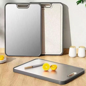 Planche à dé<span class=keywords><strong>couper</strong></span> pour la cuisine, planche à dé<span class=keywords><strong>couper</strong></span> non toxique, double face, qualité alimentaire, 2 en 1, en titane pur, en paille <span class=keywords><strong>de</strong></span> blé, en PP - Product Image 1