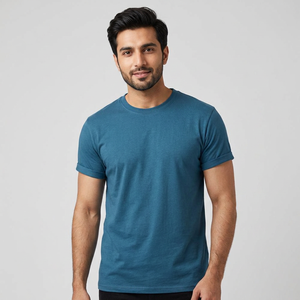 Camiseta esencial de algodón para el día a día, elegante y sencilla, con textura premium, ideal para un estilo de vida activo, top para clima cálido, informal para el día a día. - Product Image 1