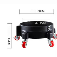 Chariot de transport en plastique OEM pour seaux, avec roues à frein verrouillables, pour seaux à eau de nettoyage automobile et supports de laveuse