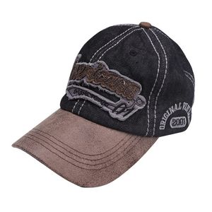 Gorra de béisbol versátil 2026100501, sombrero para el sol, estilo casual deportivo ajustable de 6 paneles de mezclilla para parejas, tallas grandes, unisex - Product Image 5