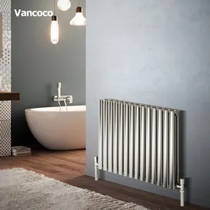 600x590mm horizontale tuyau ovale en acier inoxydable de luxe salle d'eau radiateur