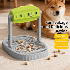 JiaBei <b>Interactive</b> Pet Feeder Puzzle <b>Toy</b> With Food Dispenser For <b>Cats</b> And Dogs Fun Slow Eating Training Game Gray And Green - Product Image 1