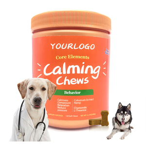 Logo personnalisé nourriture pour animaux de compagnie nutrition os doux forme chat calmant collations nourriture douce à mâcher calme et détendre supplément pour animaux de compagnie