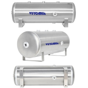 <span class=keywords><strong>Compresseur</strong></span> d'air horizontal en aluminium personnalisé de 35L/9.2 gallons Réservoir de stockage d'air en alliage pour suspension de camion/klaxon de voiture - Product Image 3