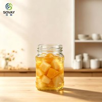 Stoples Kaca Persegi Transparan 700ml, Wadah Penyimpanan Makanan untuk Kacang, Teh, Marmalade Buatan Sendiri, Persediaan Grosir