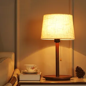 Nordisches Design führte Lese tisch lampe heißer Verkauf japanische hölzerne Nachttisch lampe für Büro Wohnzimmer