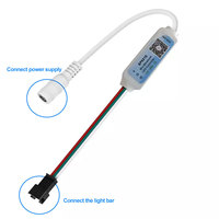 Contrôleur de rythme musical Mini LED SP621E DC5-24V Contrôle par application pour les pixels WS2811 WS2812B SK6812 Bandes lumineuses LED couleur rêve