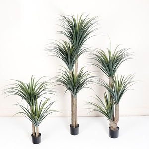 Arbre en plastique Dracaena vert en pot pour la décoration intérieure et extérieure, maison, bureau, jardin, décoration de la maison, plantes artificielles - Product Image 3