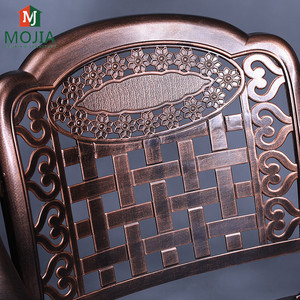 Đồ Nội Thất Ngoài Trời Đúc Nhôm Đồ Nội Thất Bàn Ghế Vườn <span class=keywords><strong>Bistro</strong></span> Ghế Bàn Ngoài Trời Ghế Với Ô - Product Image 4