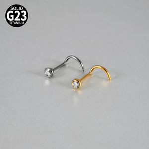 <span class=keywords><strong>Piercing</strong></span> de Nariz de <span class=keywords><strong>Titanio</strong></span> F136 G23, Estilo Barra Simple de 5 Formas, Joyería de Moda para el Cuerpo, Regalo de Boda - Product Image 5