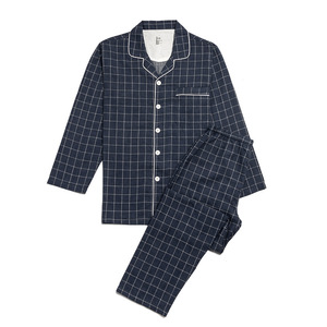 Pigiama in Puro Cotone a Doppio Strato Senza Cuciture Laterali, Abbigliamento da Casa per Uomo e Donna, Primavera ed Estate - Product Image 6
