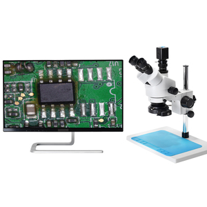 7X-45X 24MP Cámara Enfoque síncrono Zoom continuo Microscopio estéreo Microscopio trinocular para reparación móvil - Product Image 1