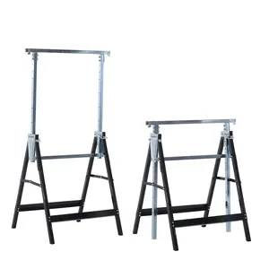 Wood Cutting Solid Frame Galvanized Height Easy Assemble Trestles Saw Horse Trestle Saw Horse Telescopic Legs Saw Horse
