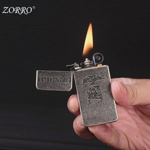 Encendedor de Queroseno <span class=keywords><strong>ZORRO</strong></span> Original Ultrafino, Plata Antigua, Grabado Profundo, Resistente al Viento, <span class=keywords><strong>Serie</strong></span> Pi Xiangyun ZS5, Plata Antigua - Product Image 4