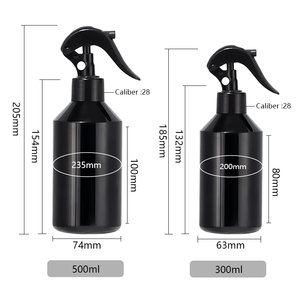 Schattige 200ml 280ml 300ml <span class=keywords><strong>500ml</strong></span> navulbare fijne mist sprayfles van plastic, cosmetische lege frosted amber witte fles met trekkerdop - Product Image 3