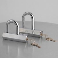 Cadenas en acier rhombique à six pans de 110 mm, antivol, étanche, avec anse renforcée, à clé, pour portail, remorque, entrepôt, vente en gros OEM