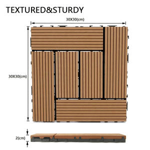 SHENGCHENG - Baldosas de Exterior Resistentes a la Intemperie de 30x30 cm, Baldosas de Madera y Plástico para Terraza, Baldosas de WPC Encajables para Patio - Product Image 6