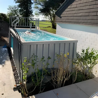 Piscine hors sol en fibre de verre de haute qualité, professionnelle, grande taille, pour la famille, 15FT 40FT 20FT, piscine conteneur pour adultes