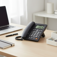 Téléphone de bureau pour hôtel avec touches de numérotation rapide, téléphone filaire pour chambre d'hôtes, idéal pour l'hôtellerie, les bureaux, les halls d'accueil et les appartements