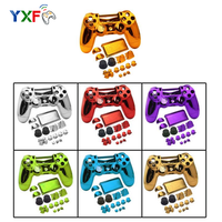 Pour PS4 Pro JDM 040 Boîtier complet Coque chromée Remplacement pour PS4 PRO Playstation 4 PRO JDS 040 V2 Manette