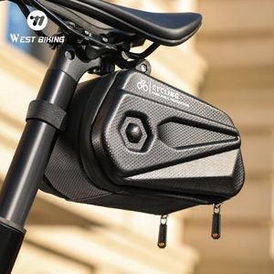 Sacoche de selle de vélo 3D à coque rigide 2,6 L, portable, multi-couches, imperméable, réfléchissante, durable pour les trajets quotidiens et les voyages - Product Image 1