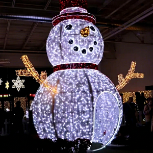 Outdoor Decorative 3D Christmas LED Snowman Motif <b>Light</b> for Commercial Holiday Display - Product Image 1