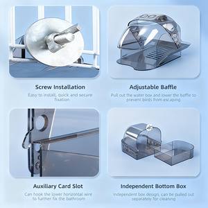 2025 nuovo modello multifunzione gabbia per pappagalli in plastica per fare il bagno che vive e alimenta l'applicabilità buona - Product Image 3
