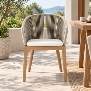 Create a welcoming patio setting with a <b>teak</b> chair that combines durable materials with simple elegant design - Product Image 1