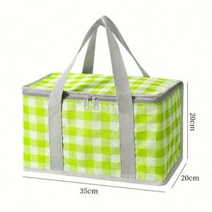 Sac isotherme en tissu non tissé résistant et tendance avec matériau épaissi pour le stockage des aliments en camping - Product Image 6