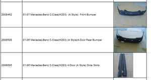Para el nuevo 01-06 Mercedes-Benz W203 (estilo L) parachoques delantero y trasero actualización perfecta para <span class=keywords><strong>E250</strong></span> incluye recortes de escape - Product Image 4