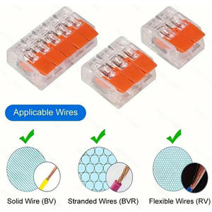 Terminal de desconexión rápida 2P, material de PC, conector de cable transparente, paralelizador multifuncional, 30 piezas - Product Image 4