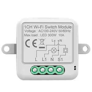 Tuya interruptor inteligente, interruptor elétrico sem fio para celular controle por app 1/2/3/4gang interruptor de iluminação