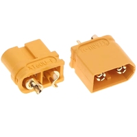 Connecteur banane plaqué or Amass XT60U 30A 3,5 mm en laiton mâle-femelle pour batterie LiPo de drone RC